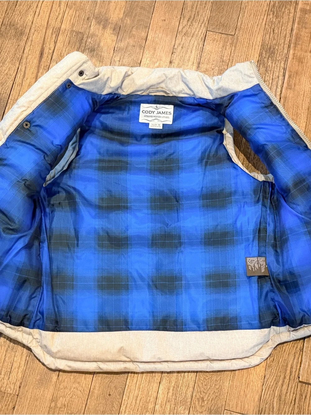 Cody James Youth Boys’ Light Brown Puffer Vest with Brown Yoke (Size YM)